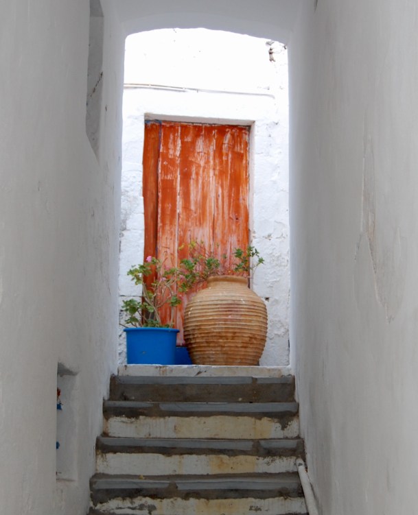 chora-kythera-orange-door-3