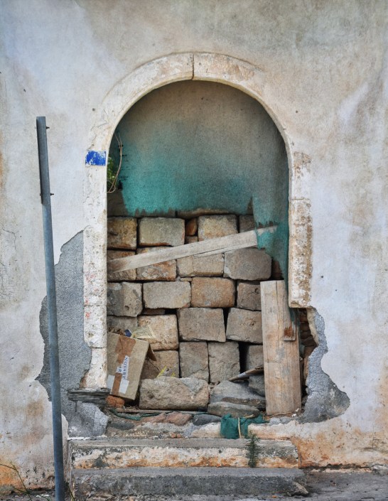 Empty Door with Bricks