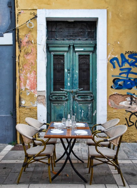 Streetside Dining in Old Town Ioannina L